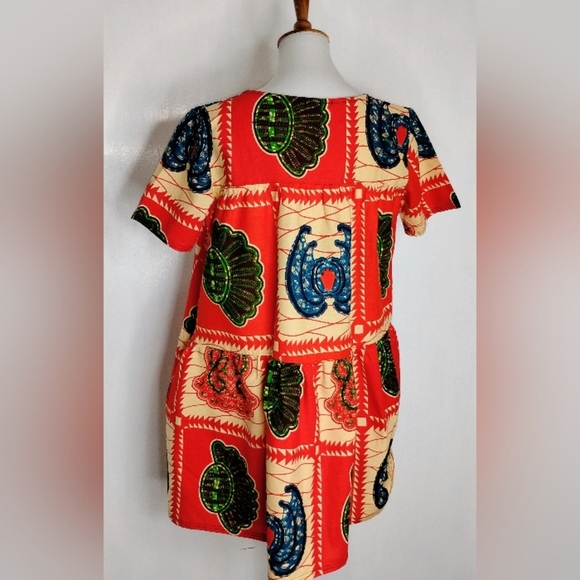 GRASS FIELDS AFRICAN COTTON DRESS NWOT - Picture 5 of 8